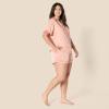 image:imageAmazon Essentials Womens Satin Short Sleeve ButtonDown Top and Short Sleepwear Pajama SetDusty Rose