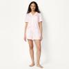 image:imageAmazon Essentials Womens Satin Short Sleeve ButtonDown Top and Short Sleepwear Pajama SetSoft Pink