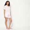 image:imageAmazon Essentials Womens Satin Short Sleeve ButtonDown Top and Short Sleepwear Pajama SetSoft Pink