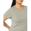 image:imageAmazon Essentials Womens SlimFit ShortSleeve Crewneck TShirt Pack of 2BlackLight Sage Green
