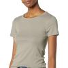 image:imageAmazon Essentials Womens SlimFit ShortSleeve Crewneck TShirt Pack of 2BlackLight Sage Green