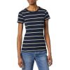 image:imageAmazon Essentials Womens SlimFit ShortSleeve Crewneck TShirt Pack of 2BlackNavyGreen  Horizontal Stripe