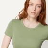 image:imageAmazon Essentials Womens SlimFit ShortSleeve Crewneck TShirt Pack of 2BlackOlive