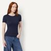 image:imageAmazon Essentials Womens SlimFit ShortSleeve Crewneck TShirt Pack of 2BurgundyNavy