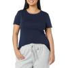 image:imageAmazon Essentials Womens SlimFit ShortSleeve Crewneck TShirt Pack of 2NavyNavy