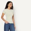 image:imageAmazon Essentials Womens SlimFit ShortSleeve Crewneck TShirt Pack of 2Oatmeal HeatherLight Pink