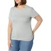 image:imageAmazon Essentials Womens SlimFit ShortSleeve Crewneck TShirt Pack of 2WhiteLight Heather Grey
