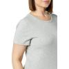 image:imageAmazon Essentials Womens SlimFit ShortSleeve Crewneck TShirt Pack of 2WhiteLight Heather Grey