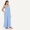 image:imageAmazon Essentials Womens Square Neck Wide Leg Sleeveless JumpsuitBlue Beige Ditsy Flower