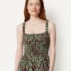 image:imageAmazon Essentials Womens Square Neck Wide Leg Sleeveless JumpsuitSage Green Abstract Palms