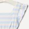 image:imageAmazon Essentials x Sofia Grainge Baby Girls Cotton Sleeveless Romper with RufflesPale Blue Bold Stripe