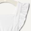 image:imageAmazon Essentials x Sofia Grainge Baby Girls Cotton Sleeveless Romper with RufflesWhite