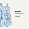 image:imageAmazon Essentials x Sofia Grainge Baby Girls Cotton Sleeveless Shirt and Shorts Play SetBlue Stripe