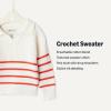 image:imageAmazon Essentials x Sofia Grainge Mommy amp Me Cotton Crochet Sweaters amp Tank SetsIvory Red Placed Thin Stripe