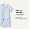 image:imageAmazon Essentials x Sofia Grainge Toddlers and Baby Boys Cotton Linen Short Sleeve Shirt amp Shorts Play SetLight Blue