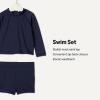 image:imageAmazon Essentials x Sofia Grainge Toddlers and Baby Boys TwoPiece Long Sleeve Rashguard and Shorts SetNavy