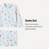 image:imageAmazon Essentials x Sofia Grainge Toddlers and Baby Boys TwoPiece Long Sleeve Rashguard and Shorts SetPale Blue Beach