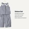 image:imageAmazon Essentials x Sofia Grainge Toddlers and Baby Girls Cotton Sateen Sleeveless Top and Pants Play SetNavy Gingham