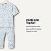 image:imageAmazon Essentials x Sofia Grainge Unisex Toddlers and Babies Cotton Knit Short Sleeve Shirt amp Pants SetLight Blue Lambs
