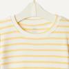 image:imageAmazon Essentials x Sofia Grainge Unisex Toddlers and Babies Cotton Knit Short Sleeve Shirt amp Pants SetWarm Yellow Ivory Uneven Stripe