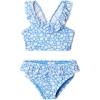 image:imageAmazon Essentials Girls Ruffle TwoPiece Bikini Swim SetBlue Ditsy Floral
