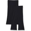 image:imageAmazon Essentials Girls and Toddlers SlimFit Cotton Knit Flare Leggings Pull On Pack of 2Black Black