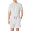 image:imageAmazon Essentials Mens CottonModal Pajama Set Short Sleeve TShirt and ShortsLight Grey Heather