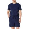 image:imageAmazon Essentials Mens CottonModal Pajama Set Short Sleeve TShirt and ShortsNavy