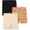 image:imageAmazon Essentials Toddlers and Baby Girls Cotton Breathable Pullon Bike Shorts with Elastic Waist Pack of 3BlackStripeLion and Pony