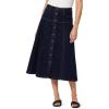 image:imageAmazon Essentials Womens ALine HighRise Denim ButtonDown Midi SkirtRinse Denim