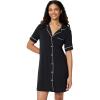 image:imageAmazon Essentials Womens ModalBlend Nightgown Short Sleeve ButtonDownBlack