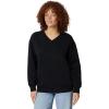 image:imageAmazon Essentials Womens Oversized VNeck Fleece Pullover SweatshirtBlack