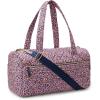 image:imageAmazon Essentials Womens Quilted Weekender Duffel Gym Bag with Trolley Sleeve Navy Paisley One SizeNavy Paisley