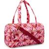 image:imageAmazon Essentials Womens Quilted Weekender Duffel Gym Bag with Trolley Sleeve Navy Paisley One SizePink Floral