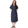 image:imageAmazon Essentials Womens RelaxedFit Short Sleeve ButtonDown Dress with BeltDark Midnight Wash
