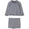 Ivory Navy Even Stripe