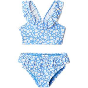 image:imageAmazon Essentials Girls Ruffle TwoPiece Bikini Swim SetBlue Ditsy Floral