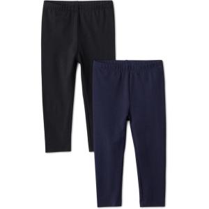 image:imageAmazon Essentials Girls and Toddlers Cotton Stretch LeggingsBlack Navy