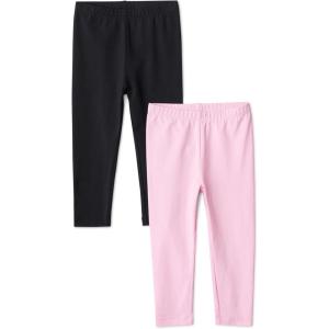 image:imageAmazon Essentials Girls and Toddlers Cotton Stretch LeggingsBlack Pink