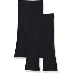 image:imageAmazon Essentials Girls and Toddlers SlimFit Cotton Knit Flare Leggings Pull On Pack of 2Black Black