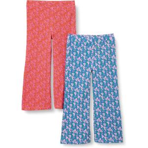 image:imageAmazon Essentials Girls and Toddlers SlimFit Cotton Knit Flare Leggings Pull On Pack of 2Hot Pink Posey FloralBlue Posey Floral