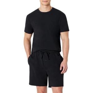 image:imageAmazon Essentials Mens CottonModal Pajama Set Short Sleeve TShirt and ShortsBlack