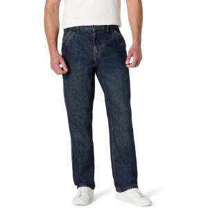 image:imageAmazon Essentials Mens Rigid RelaxedFit Workwear Carpenter JeansTinted Dark Wash