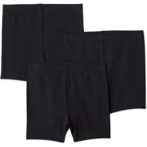image:imageAmazon Essentials Toddlers and Baby Girls Cotton Breathable Pullon Bike Shorts with Elastic Waist Pack of 3Black