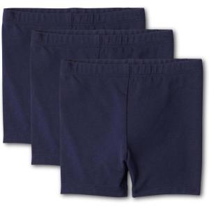 image:imageAmazon Essentials Toddlers and Baby Girls Cotton Breathable Pullon Bike Shorts with Elastic Waist Pack of 3Navy