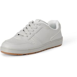 image:imageAmazon Essentials Unisex Kids Low Top Lace Up Court Sneakers for Boys and GirlsGrey