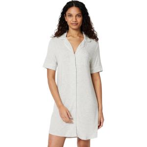 image:imageAmazon Essentials Womens ModalBlend Nightgown Short Sleeve ButtonDownLight Grey Heather