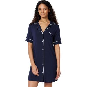 image:imageAmazon Essentials Womens ModalBlend Nightgown Short Sleeve ButtonDownNavy