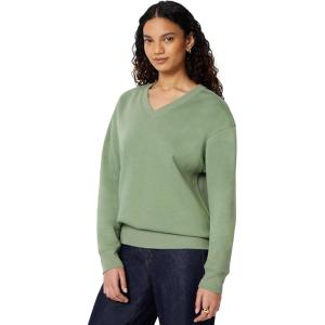 image:imageAmazon Essentials Womens Oversized VNeck Fleece Pullover SweatshirtSage Green