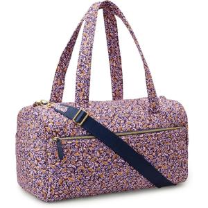 image:imageAmazon Essentials Womens Quilted Weekender Duffel Gym Bag with Trolley Sleeve Navy Paisley One SizeNavy Paisley